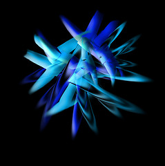 Image showing abstract flame blue