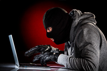 Image showing Hacker with laptop