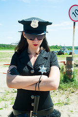Image showing Sexy police woman