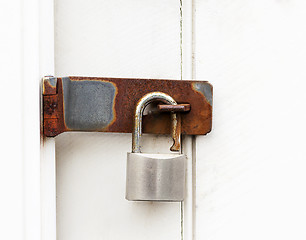 Image showing padlock on door