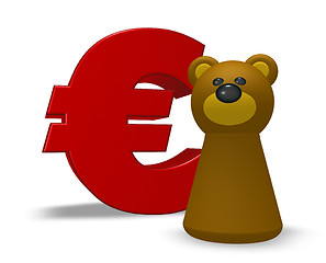Image showing euro and bear