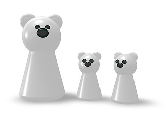 Image showing polar bear family