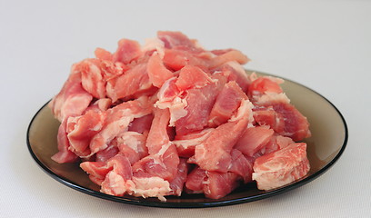 Image showing cook,  cut meat