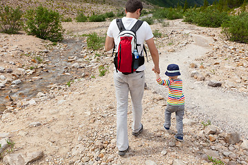 Image showing family hiking