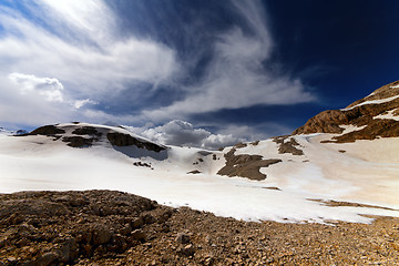 Image showing Mountain plateau in sunny day