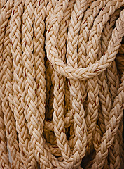 Image showing Heavy nautical linen rope