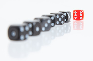 Image showing Row of dice
