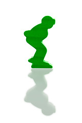 Image showing Green pawn isolated on a white background