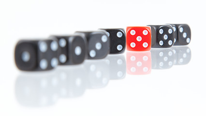 Image showing Row of dice