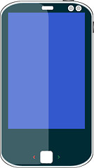 Image showing smart phone with blue screen