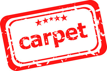 Image showing carpet on red rubber stamp over a white background