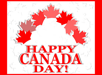 Image showing Happy Canada Day card