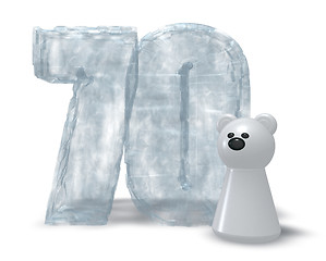 Image showing frozen seventy and polar bear