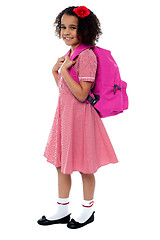 Image showing Curly haired elementary school girl