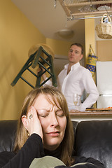 Image showing couple arguing in apartment