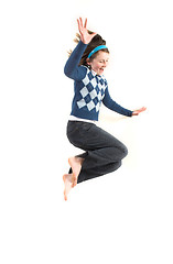 Image showing teen jumping high