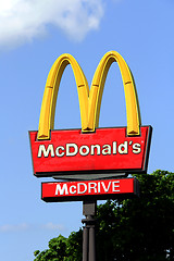 Image showing Logo McDonalds against Sky