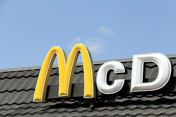 Image showing Detail of the McDonalds sign