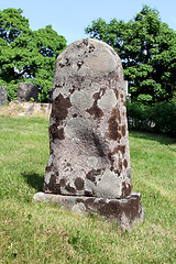 Image showing Old Tombstone at Cemetery