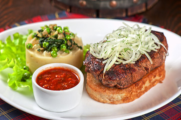 Image showing Gourmet steak meat