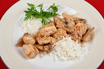 Image showing rice with meat