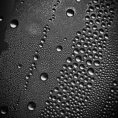 Image showing Water drops on black