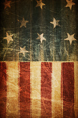 Image showing Abstract american patriotic background (based on flag theme)