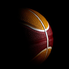 Image showing Basketball ball isolated on black