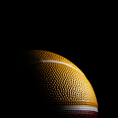Image showing Macro of a basketball isolated on black