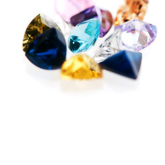 Image showing Collection of gemstones against white background