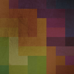 Image showing Vintage grunge multiple colored rectangles background.