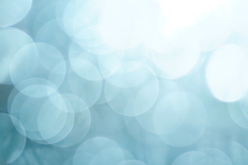 Image showing Blue bokeh shot. Abstract background