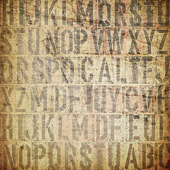 Image showing letterpress vintage grunge background