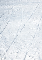 Image showing Sled print in the snow