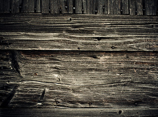 Image showing Old wooden planks. Abstract grungy background