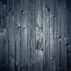 Image showing Vintage blue wooden background, square composition.