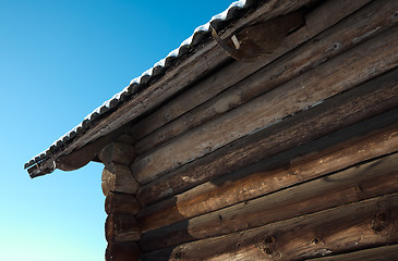 Image showing Slate roof of rural house