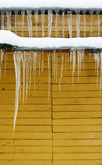 Image showing Icicles on the wall