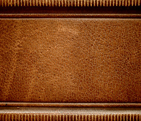 Image showing Antique leather book spine cover.