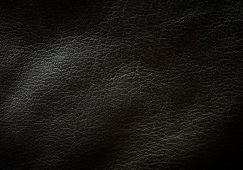 Image showing Black leather texture