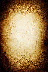 Image showing Vintage ornated paper. Classic vintage background.