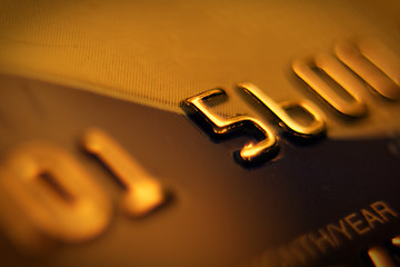 Image showing Credit card number, macro shot.