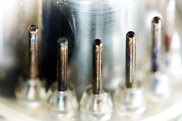 Image showing Vintage cathode ray tube, macro, shallow depth of field.