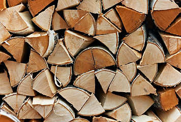 Image showing Stack of firewood