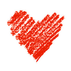 Image showing Painted Red Heart Symbol.