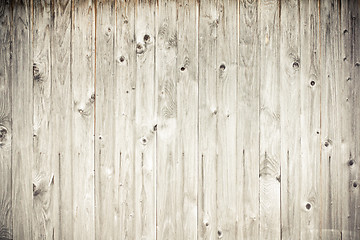 Image showing weathered wood plank fence