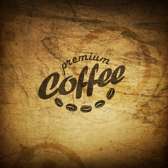 Image showing Coffee grunge retro background