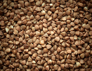 Image showing Buckwheat texture background closeup.