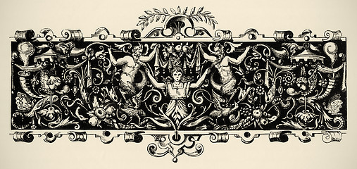 Image showing Arabesque, renaissance . Engraving of 16 century. Copyright expi
