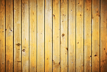 Image showing Wood planks texture. Vintage fence background.